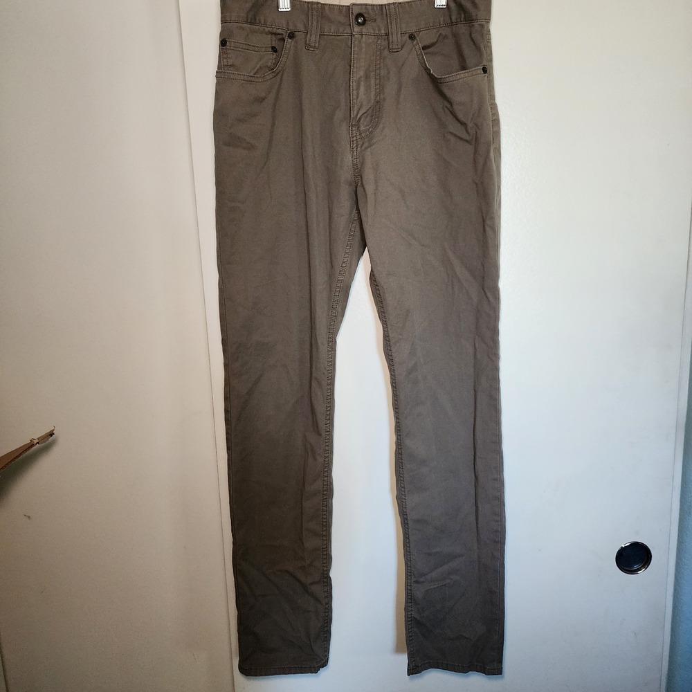 prAna Breathe Pants Mens 31 Slate Excellent Slim Fit Organic Cotton M41203294